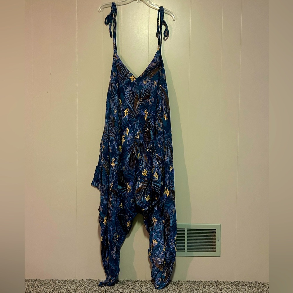 Free People Printed Harem Boho Romper